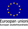 Euroopan unionin lippulogo Euroopan aluekehitysrahasto -tekstillä