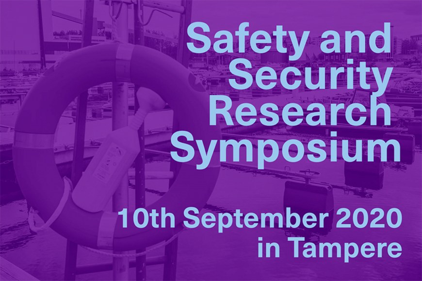 mainoskuvassa teksti Safety and Security Research Symposium