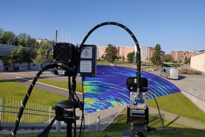 Using radio for radar in the front yard of Hervanta campus
