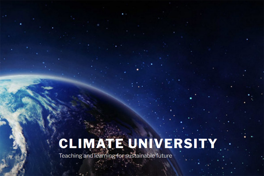 Climate University on yhteishanke, jossa kehitetään kaikille avointa ilmastonmuutoksen ja kestävän kehityksen opetusta.