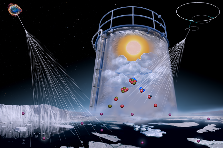 Simulation of the marine atmosphere in the CLOUD chamber (CERN).