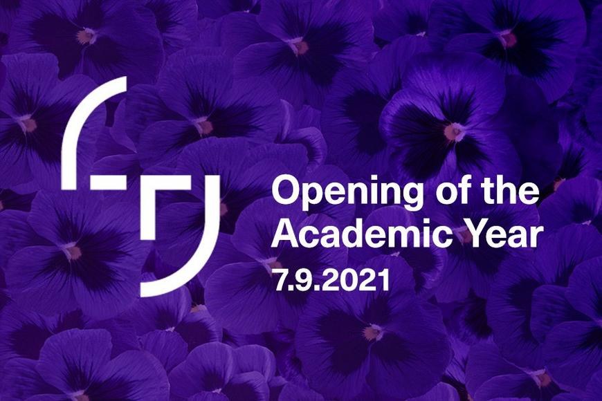 symbolic picture with flowers and text Opening of the academic year