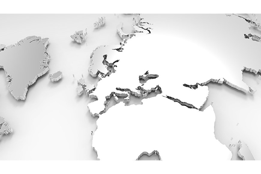 Maailman kartalla näkyvissä pohjoista pallonpuoliskoa ja osa Afrikkaa.