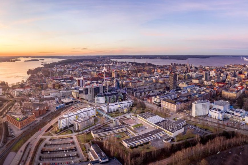 Tampere University, City centre campus - aerial view