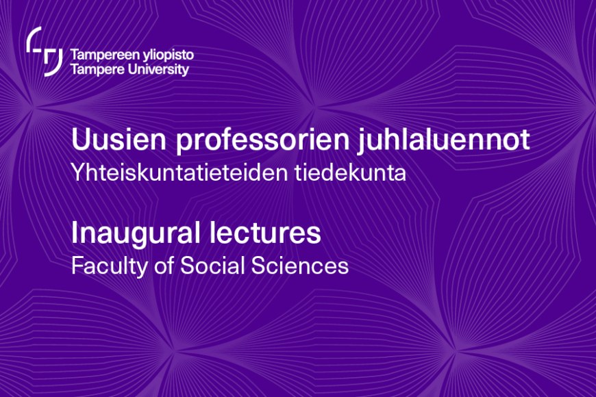 Inaugural lectures of new professors