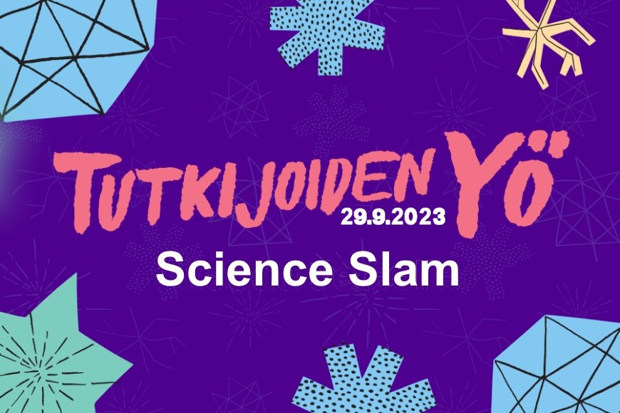 Tutkijoiden yö / Science Slam -logo