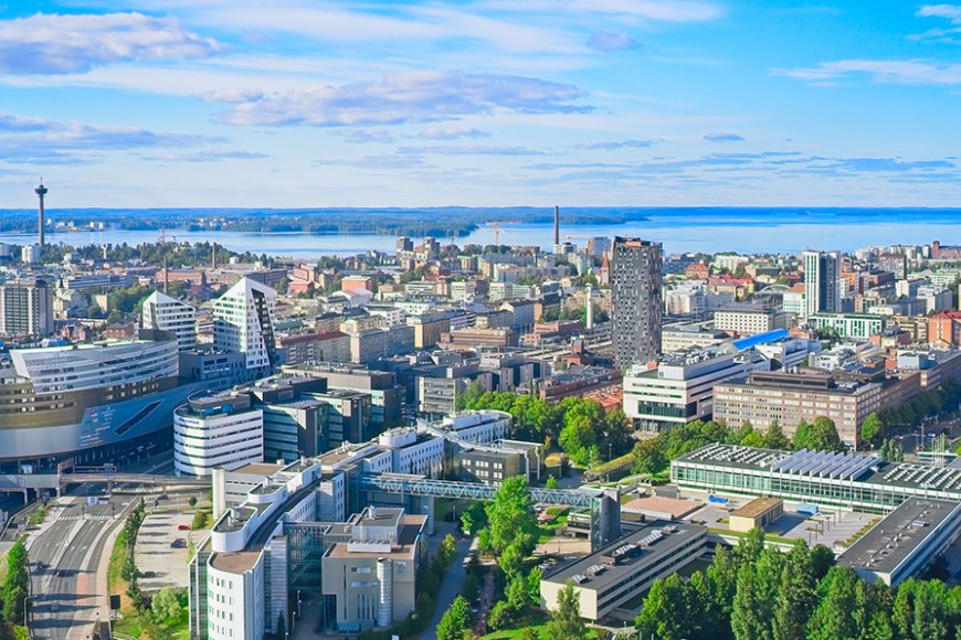 Tampere City Centra aerialview