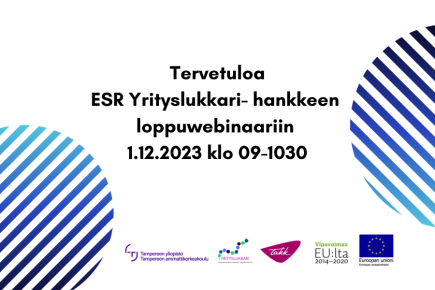 Tervetuloa ESR Yrityslukkari-hankkeen loppuwebinaariin 1.12.2023 klo 09-10.30