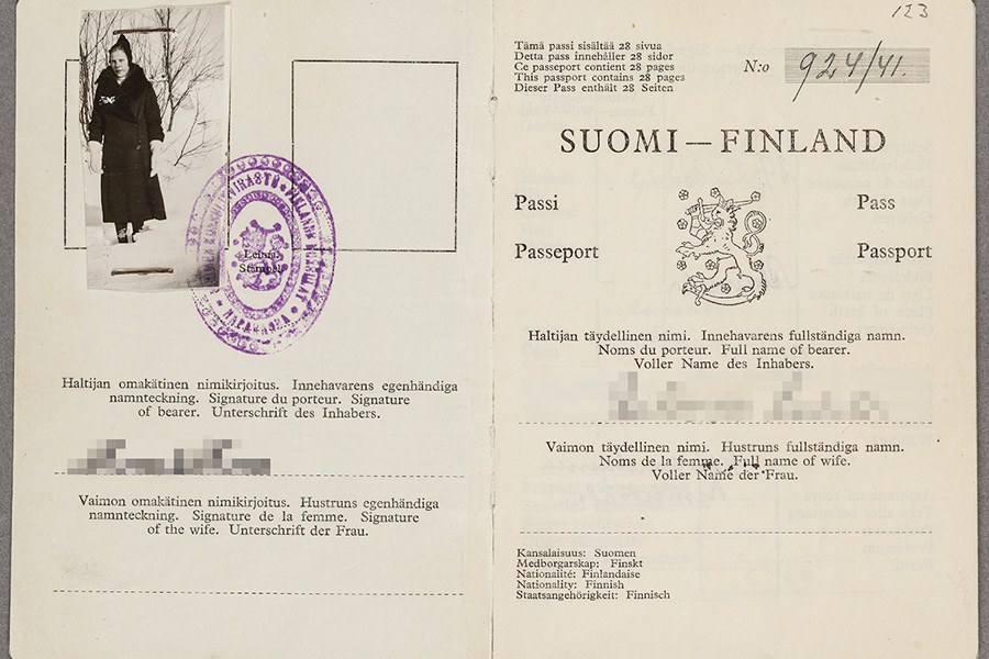 Passi vuodelta 1941/ Kuva: Kansallisarkisto