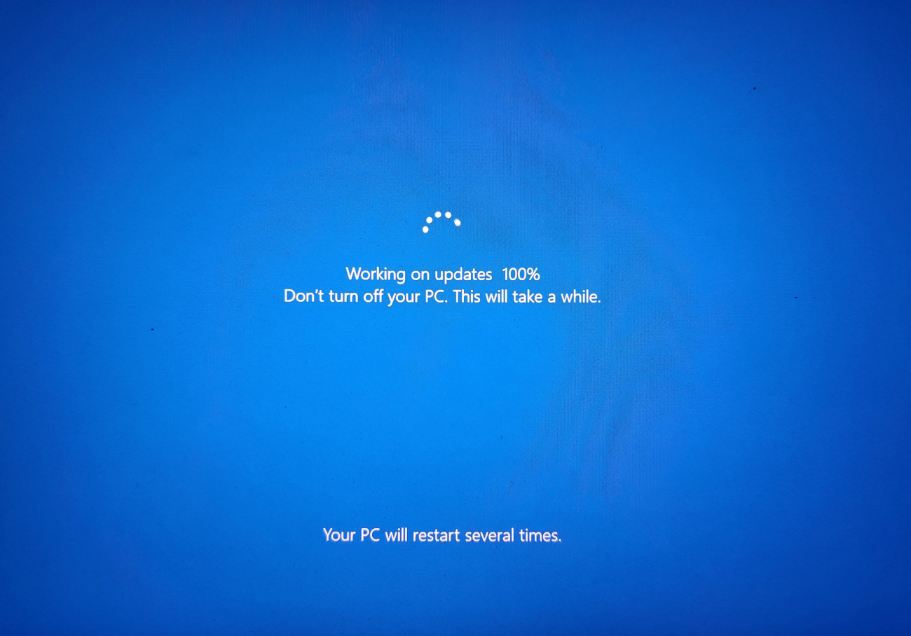 Installing Windows 10 - update 