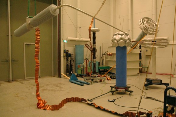 Figure 4 High Voltage testing of 123 kV bushing