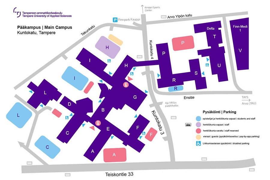 Campus parking | Tampere universities