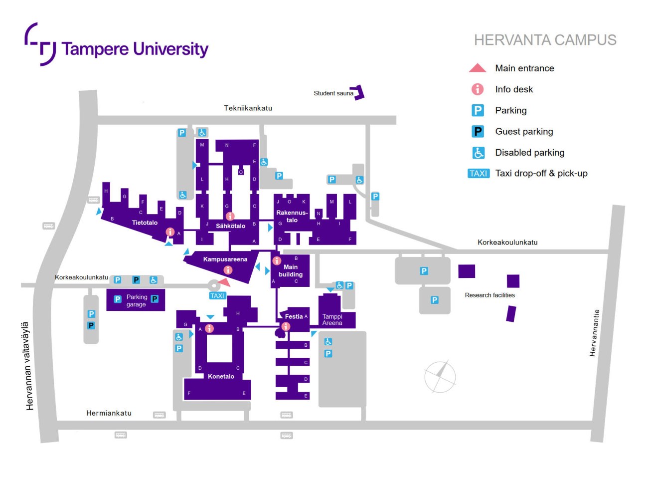 Hervanta campus map