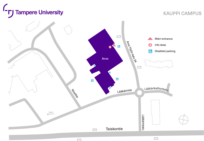 Kauppi campus map