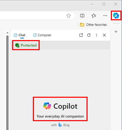 Microsoft Copilot in Edge web browser.