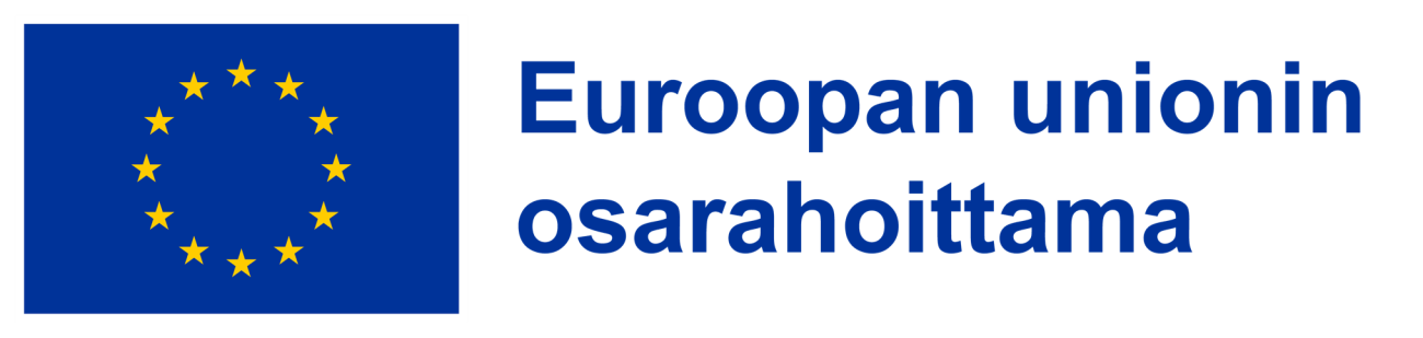 EU-lippu ja teksti Euroopan Unionin rahoittama