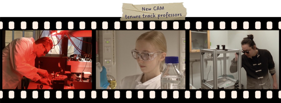 Image of film showing three CAM tenure track professors at work
