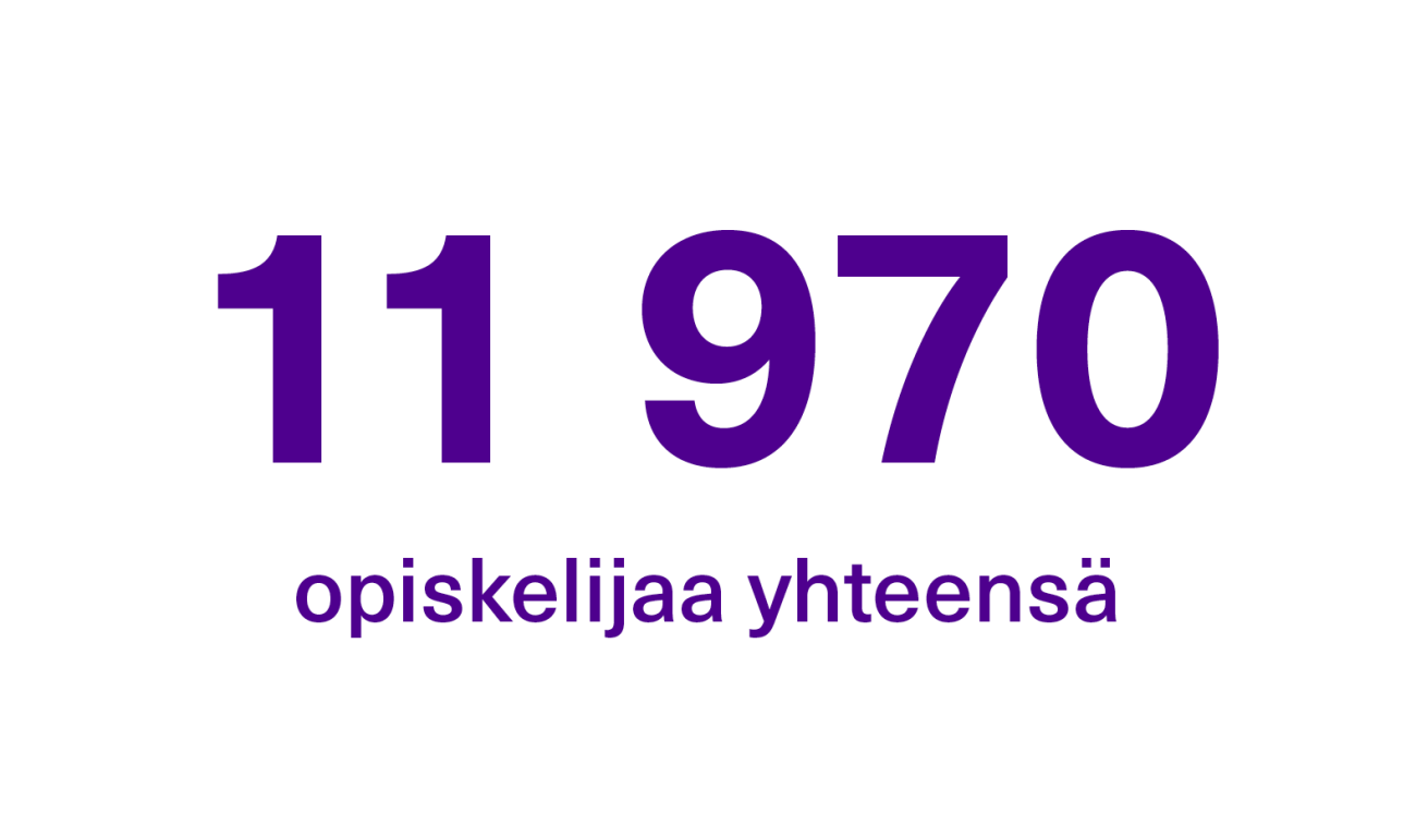 Yhteensä opiskelijoita oli 11970.