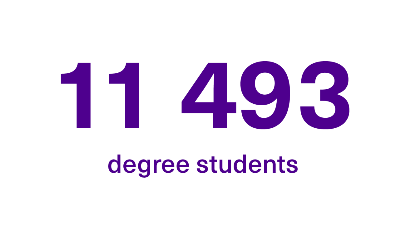 We had 11 493 degree students in total.
