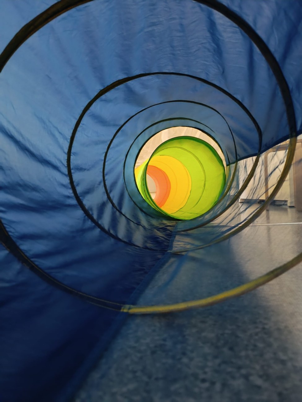 The large intestine made of a fabric tupe for crawling 