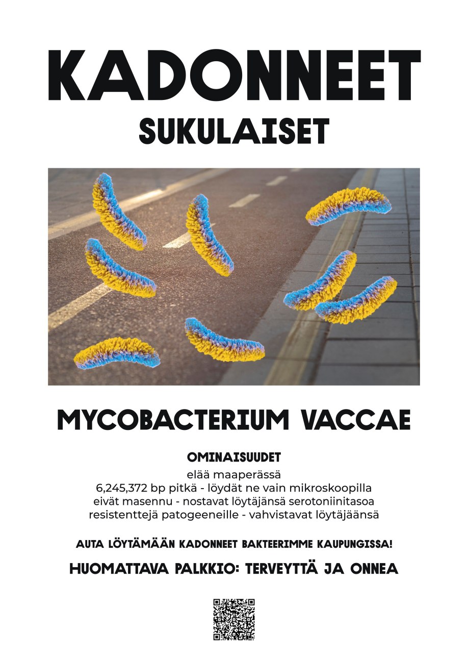 Kadonnut suolistomikrobi -taidejuliste