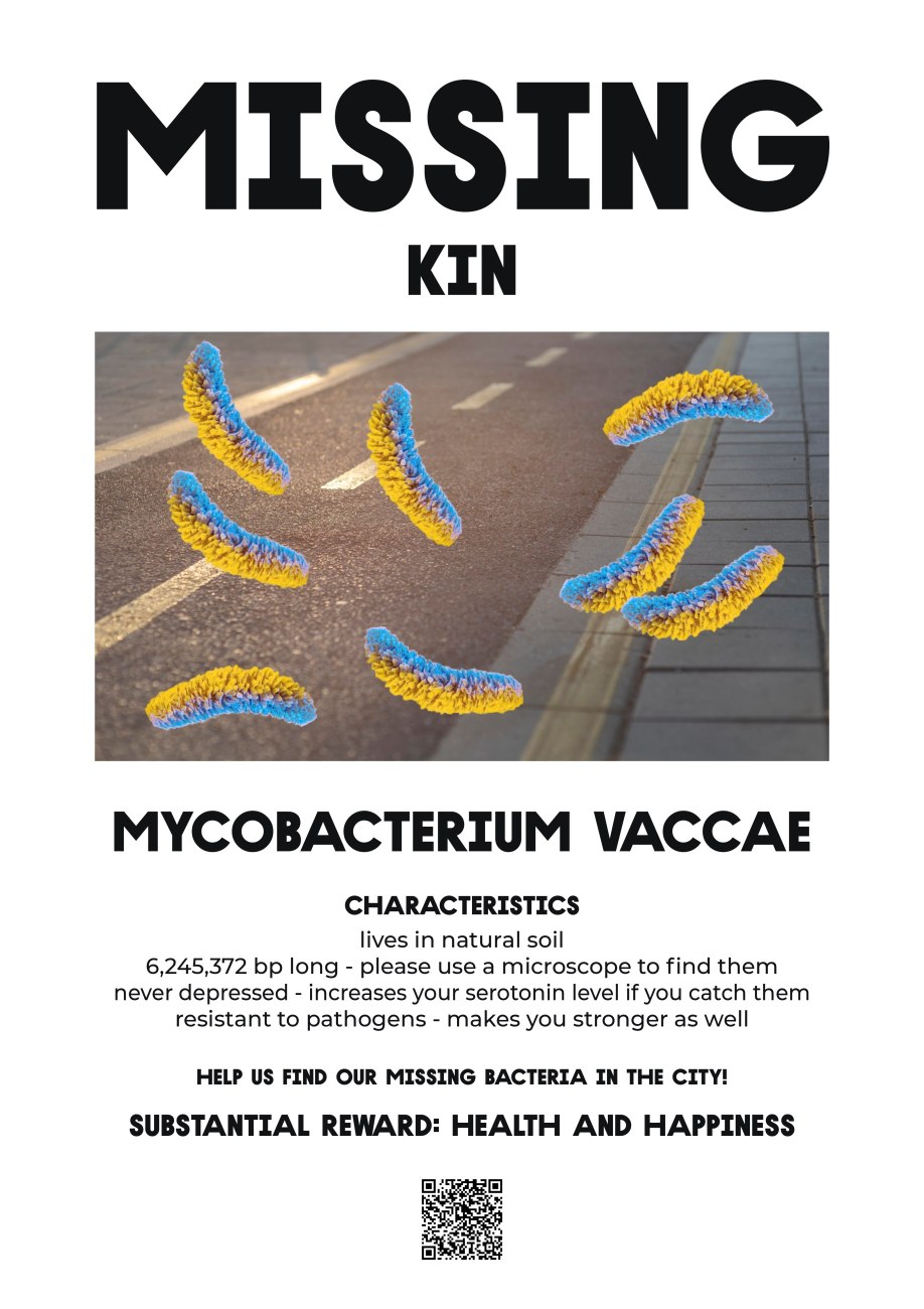 Missing gut bacterium art poster
