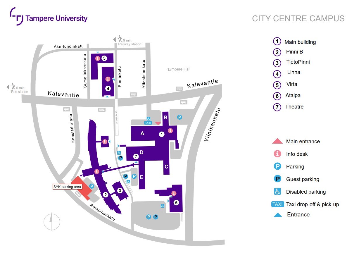 Map of City centre campus.