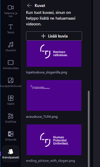 Brändipaketin kuvat