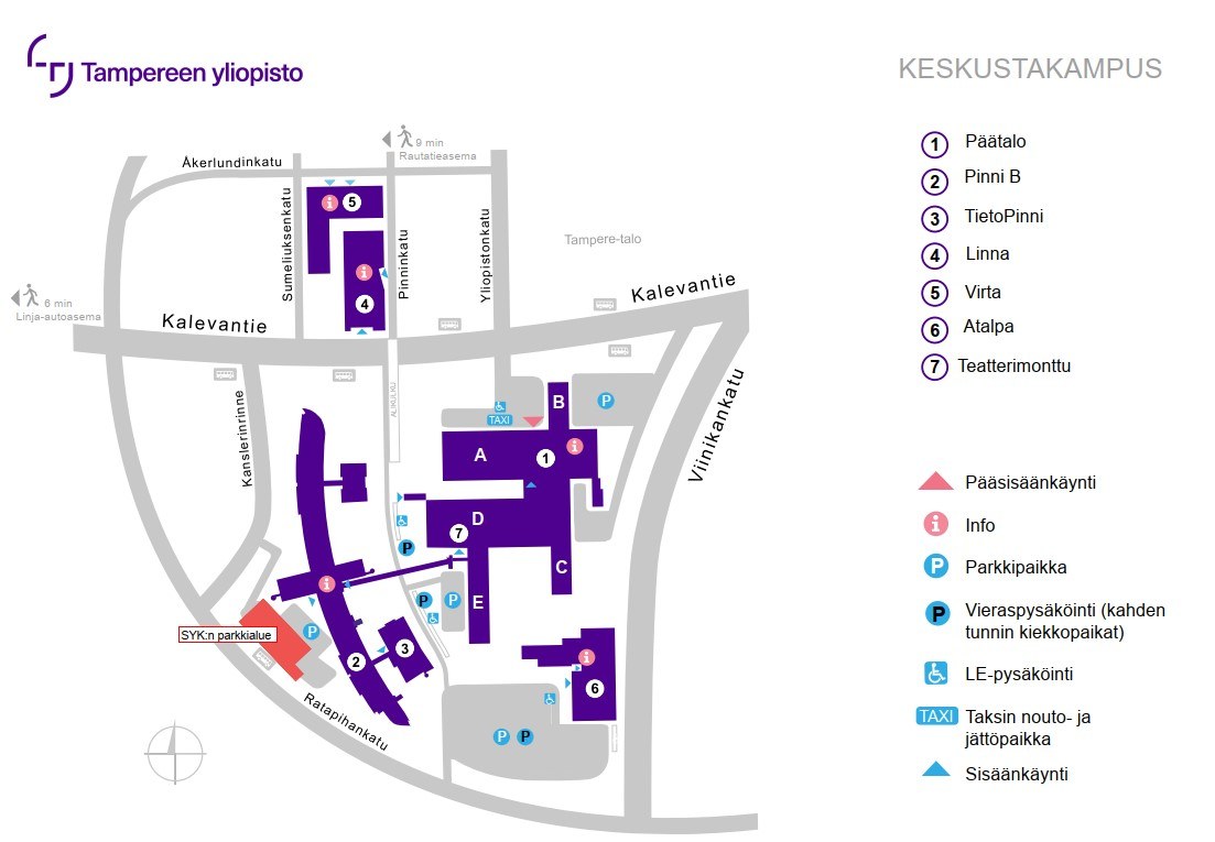Keskustakampuksen kartta