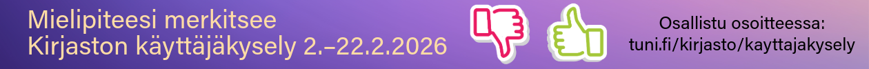 Osallistu kirjaston käyttäjäkyselyyn.