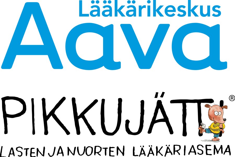 Lääkärikeskus Aavan ja Pikkujätti-lääkäriaseman logot. 