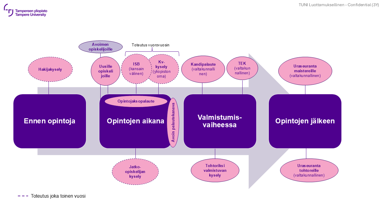Tampereen yliopiston yhteiset palautekyselyt