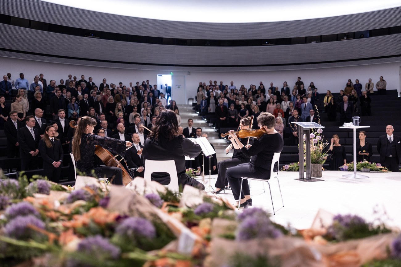 String quartet FINESTre performing at the celebration.