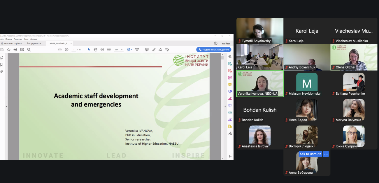Screenshot of a hybrid zoom meeting