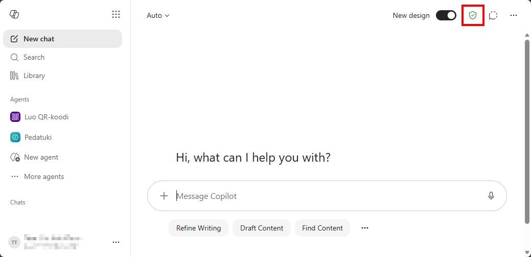 Copilot Chat with TUNI ID.